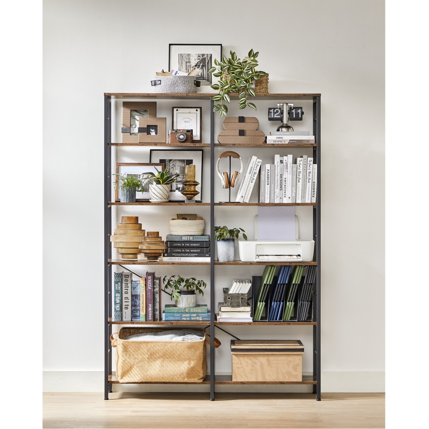 Bücherregal NAVARO braun/schwarz