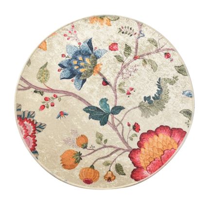 Badezimmerteppich ARYA Ø 100 cm bunt