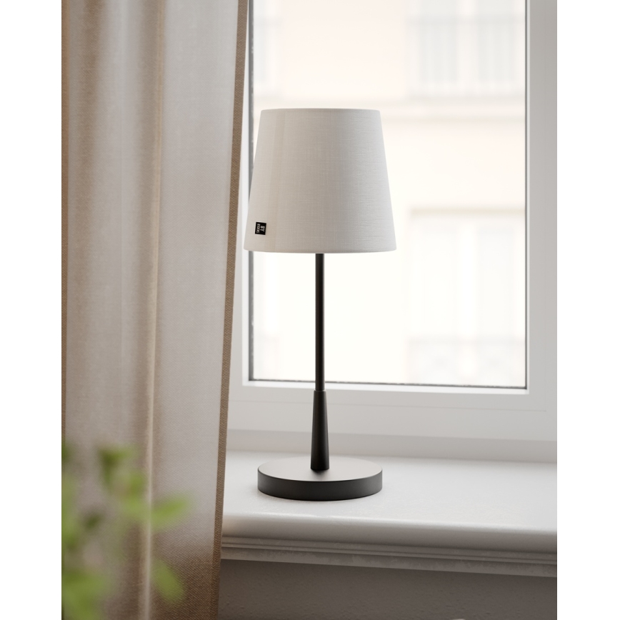 ByRydens - Tischlampe LUMI 1xE27/8W/230V weiß/schwarz 48,5 cm