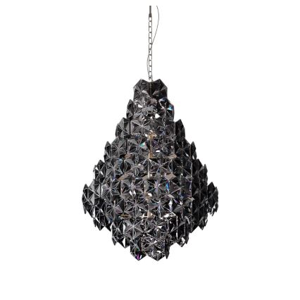 ByRydens - Kronleuchter an Kette MONARQUE GRANDE 11xE14/5W/230V schwarz d 58 cm