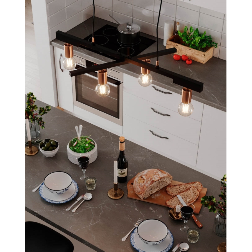 ByRydens - Pendelleuchte mit Kabel ZEONA 4xE27/5W/230V