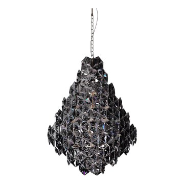 ByRydens - Kronleuchter an Kette MONARQUE GRANDE 11xE14/5W/230V schwarz d 58 cm
