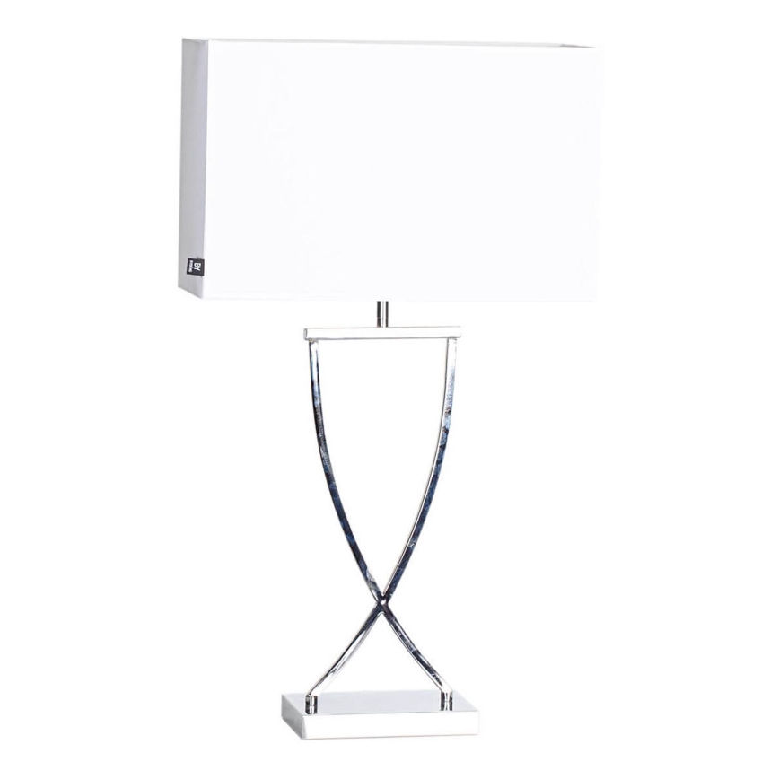 ByRydens - Tischlampe OMEGA 1xE27/5W/230V weiß/glänzender Chrom