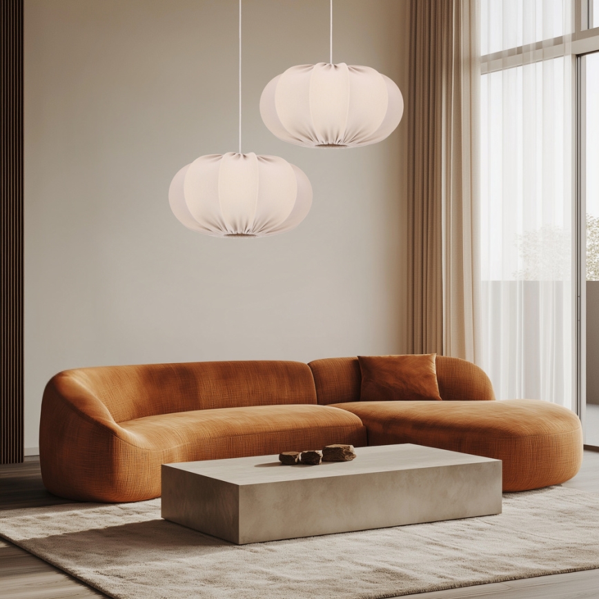 CAFEE Hängeleuchte 1xE27/40W/230V Ø 52 cm beige