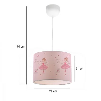 CANDY Kinderleuchte 1xE27/40W/230V in Rosa