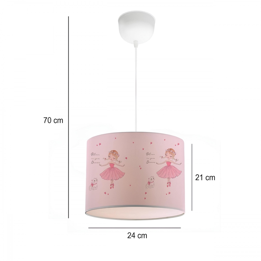 CANDY Kinderleuchte 1xE27/40W/230V in Rosa