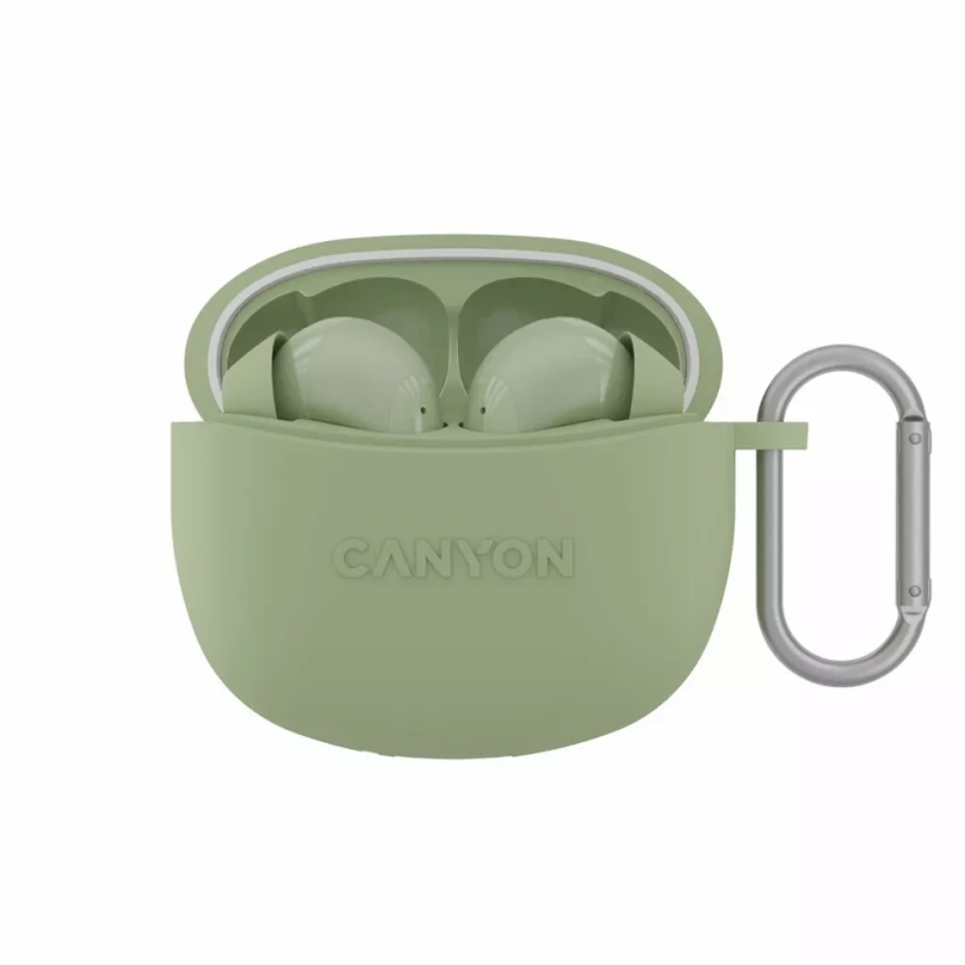Canyon - Kabellose Stereo-Ohrhörer True Wireless 500 mAh + 2x 40 mAh weiß/grün