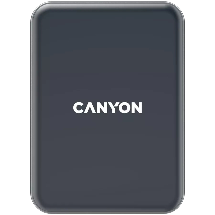 Canyon - Magnetische Auto-Handyhalterung mit kabelloser Qi-Ladefunktion 5V eckig schwarz