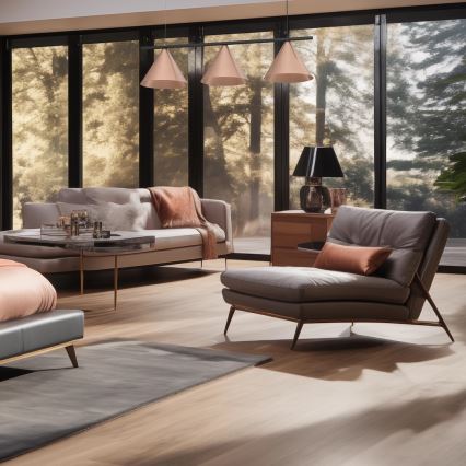 CAPITAL Pendelleuchte mit Drahtseil, 3x GX53/15W/230V, kupferfarben