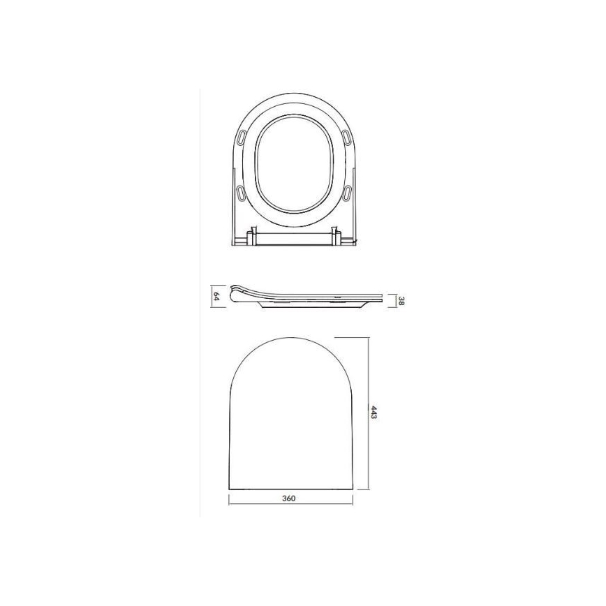 Cersanit K701-104 - Wand-WC CITY OVAL mit WC-Sitz, Keramik/weiß