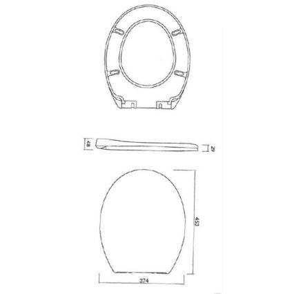 Cersanit K98-0074 - Toilettensitz PRESIDENT SoftClose weiß