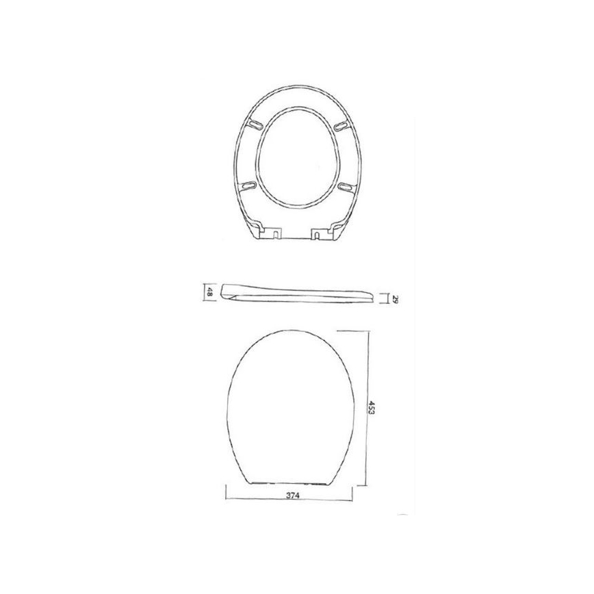 Cersanit K98-0074 - Toilettensitz PRESIDENT SoftClose weiß