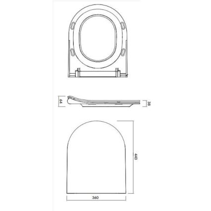 Cersanit K98-0146 - Toilettensitz CITY OVAL SoftClose weiß