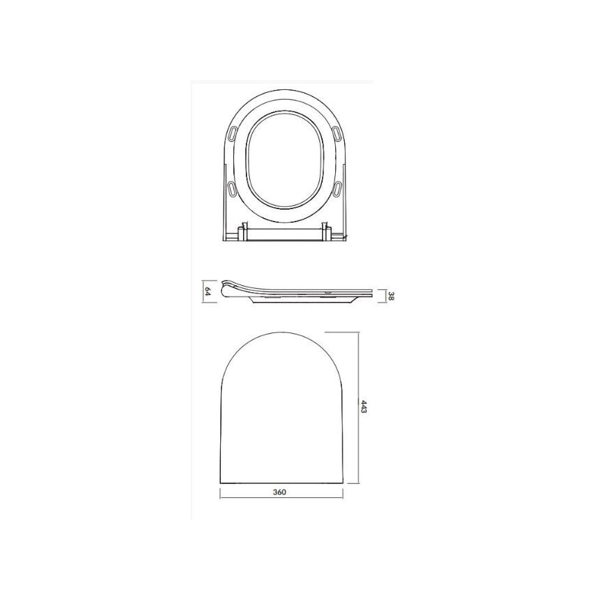 Cersanit K98-0146 - Toilettensitz CITY OVAL SoftClose weiß
