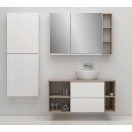 Cersanit S590-030 - Badezimmerspiegel-Schrank MEDDIE 80x40 cm