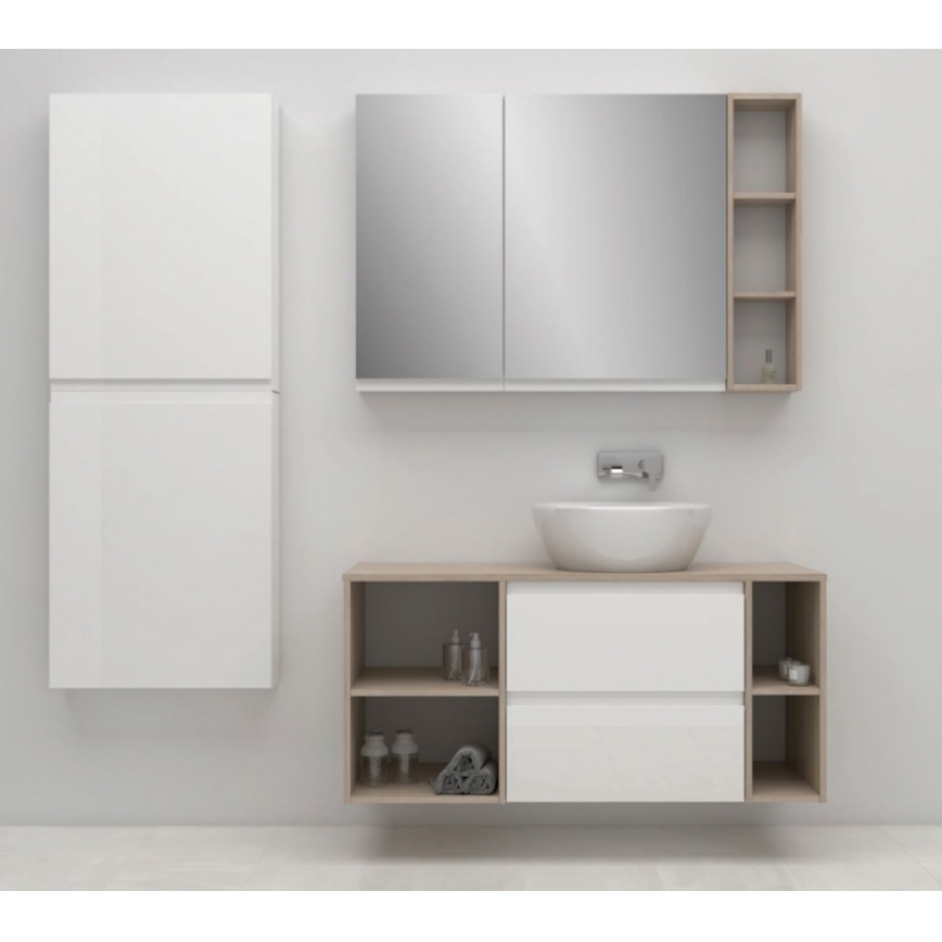 Cersanit S590-030 - Badezimmerspiegel-Schrank MEDDIE 80x40 cm