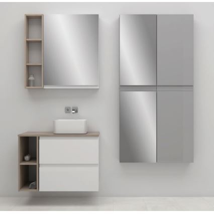 Cersanit S590-030 - Badezimmerspiegel-Schrank MEDDIE 80x40 cm