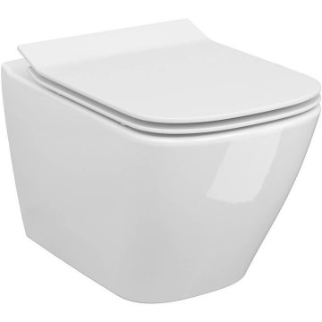 Cersanit S701-405 - Wandhängendes WC mit WC-Sitz CITY SQUARE Keramik/weiß
