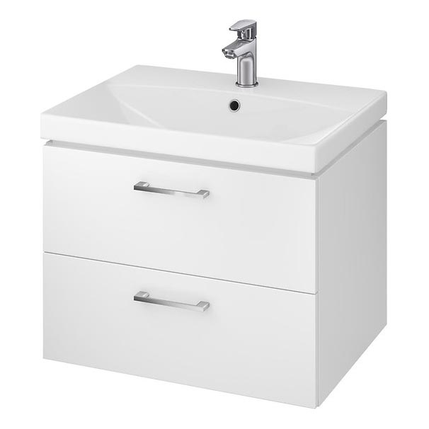 Cersanit S801-142-DSM - Hängender Badezimmerschrank mit Waschbecken ELODY PLUS 46x60 cm Weiß