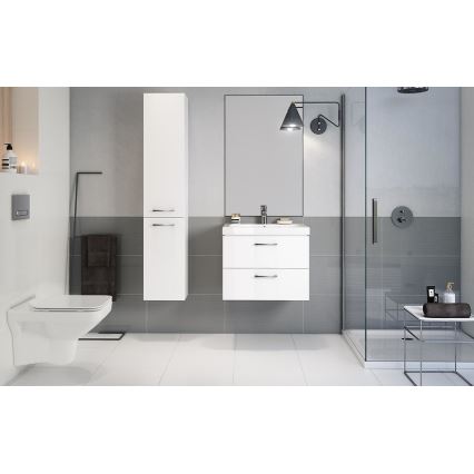 Cersanit S801-142-DSM - Hängender Badezimmerschrank mit Waschbecken ELODY PLUS 46x60 cm Weiß