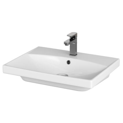 Cersanit S801-142-DSM - Hängender Badezimmerschrank mit Waschbecken ELODY PLUS 46x60 cm Weiß