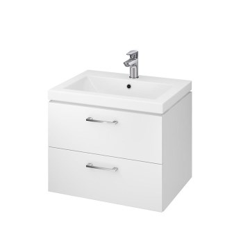 Cersanit S801-147-DSM - Hängender Badezimmerschrank mit Waschbecken ELODY 46x60 cm Weiß
