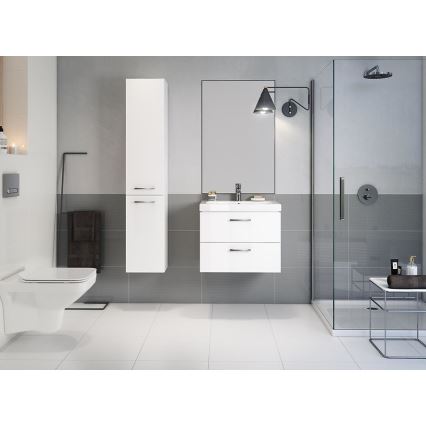 Cersanit S801-147-DSM - Hängender Badezimmerschrank mit Waschbecken ELODY 46x60 cm Weiß