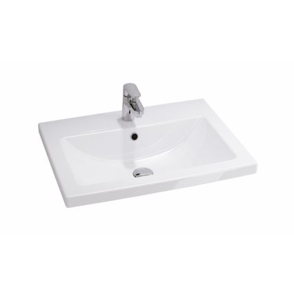 Cersanit S801-147-DSM - Hängender Badezimmerschrank mit Waschbecken ELODY 46x60 cm Weiß