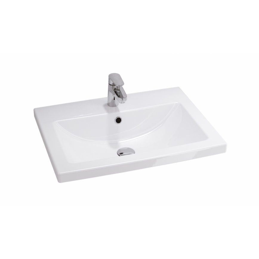 Cersanit S801-147-DSM - Hängender Badezimmerschrank mit Waschbecken ELODY 46x60 cm Weiß