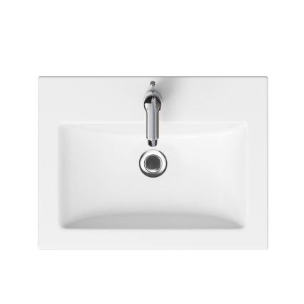 Cersanit S801-147-DSM - Hängender Badezimmerschrank mit Waschbecken ELODY 46x60 cm Weiß