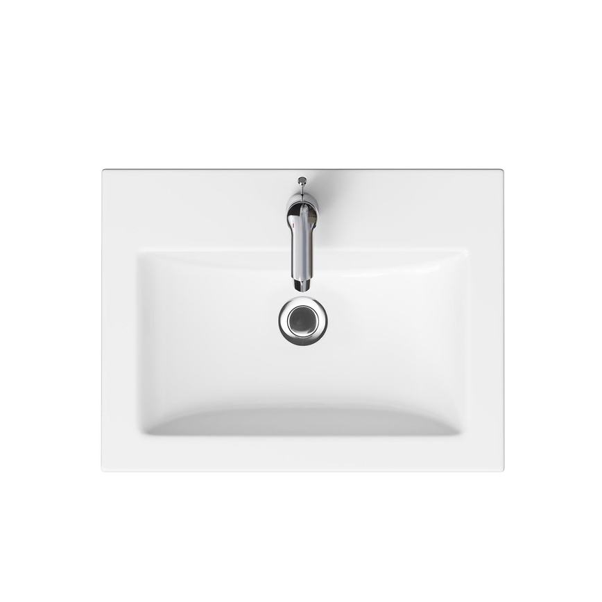 Cersanit S801-147-DSM - Hängender Badezimmerschrank mit Waschbecken ELODY 46x60 cm Weiß