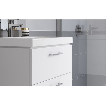 Cersanit S801-147-DSM - Hängender Waschtischunterschrank mit Waschbecken LARA 60×45 cm, weiß