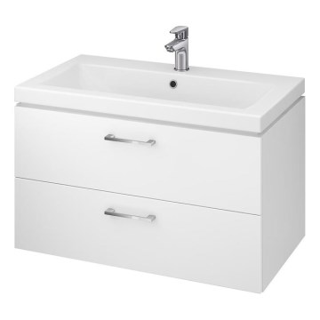 Cersanit S801-149-DSM - Hängender Badezimmerschrank mit integriertem Waschbecken LARA 80x45 cm weiß