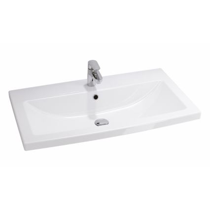 Cersanit S801-149-DSM - Hängender Badezimmerschrank mit Waschbecken ELODY 46x80 cm Weiß