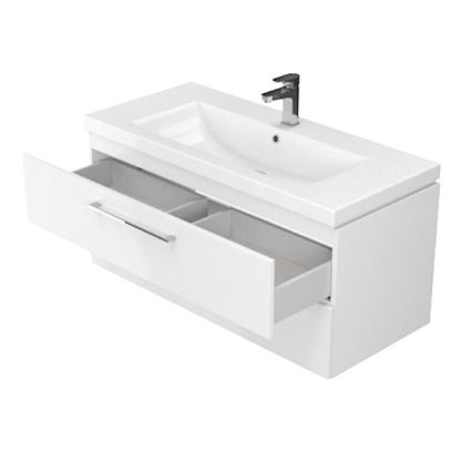 Cersanit S801-149-DSM - Hängender Badezimmerschrank mit Waschbecken ELODY 46x80 cm Weiß