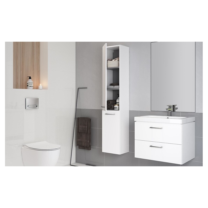 Cersanit S801-149-DSM - Hängender Badezimmerschrank mit integriertem Waschbecken LARA 80x45 cm weiß