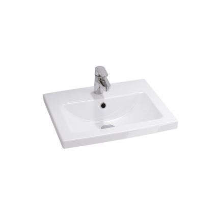 Cersanit S801-153-DSM - Hängender Badezimmerschrank mit Waschbecken ELIS 46x50 cm Nussbaum