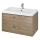 Cersanit S801-154-DSM - Hängender Badezimmerschrank mit Waschbecken ELODY 46x80 cm Nussbaum