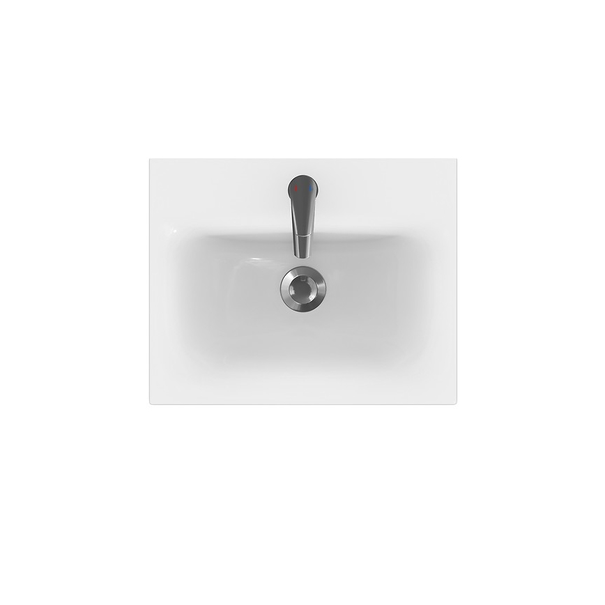 Cersanit S801-230-DSM - Hängender Badezimmerschrank mit Waschbecken MEDDIE 62x50 cm weiß