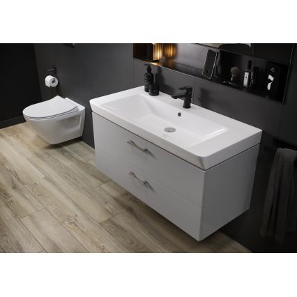 Cersanit S801-338-DSM - Hängender Badezimmerschrank mit Waschbecken ELODY 46x80 cm Weiß