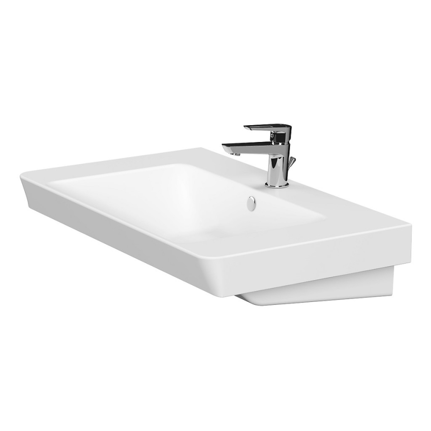 Cersanit S801-338-DSM - Hängender Badezimmerschrank mit Waschbecken ELODY 46x80 cm Weiß