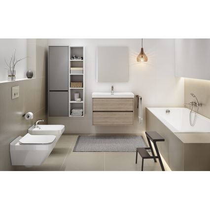 Cersanit S924-008 - Hängender Badezimmerschrank unter dem Waschbecken BARBARA 53,3x59,4 cm Eiche