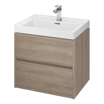 Cersanit S924-008 - Hängender Badezimmerschrank unter dem Waschbecken BARBARA 53,3x59,4 cm Eiche