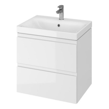 Cersanit S929-010 - Hängender Badezimmerschrank unter dem Waschbecken MEDDIE 57x59,5 cm Hochglanz Weiß