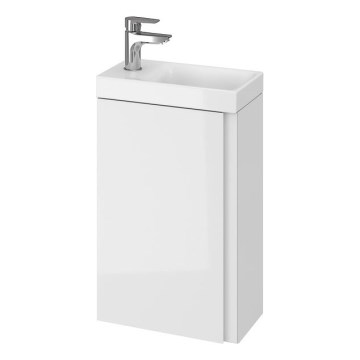 Cersanit S929-014 - Badezimmerschrank unter dem Waschbecken MEDDIE 59x39 cm glänzend weiß