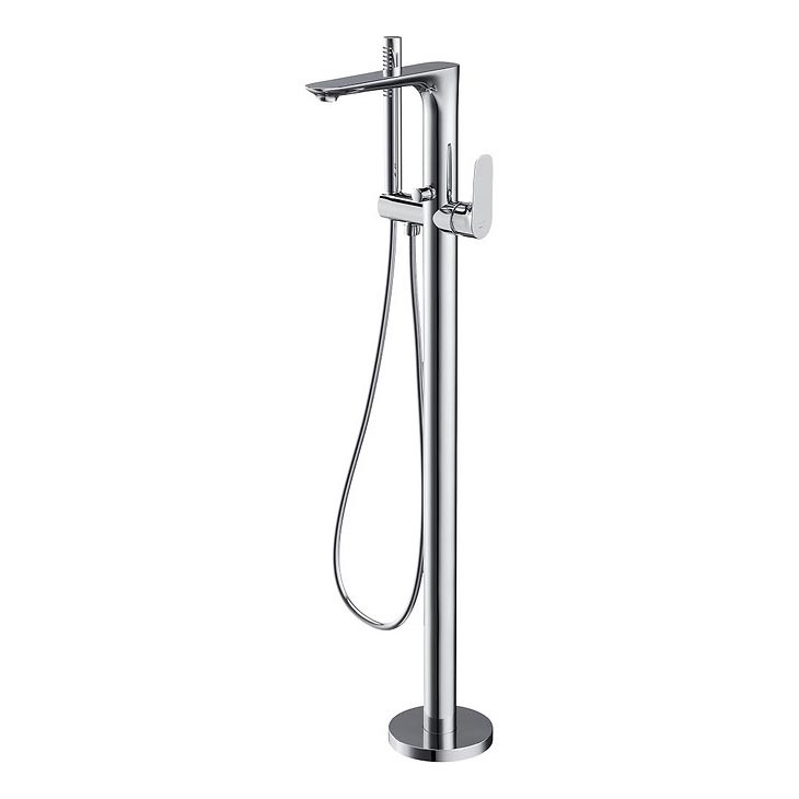 Cersanit S951-306 - Freistehendes Badewannenset mit CREA Armatur in glänzendem Chrom