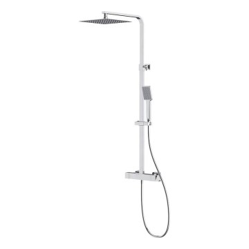 Cersanit S951-341 - Duschset mit thermostatischem Mischbatterie CITY glänzender Chrom