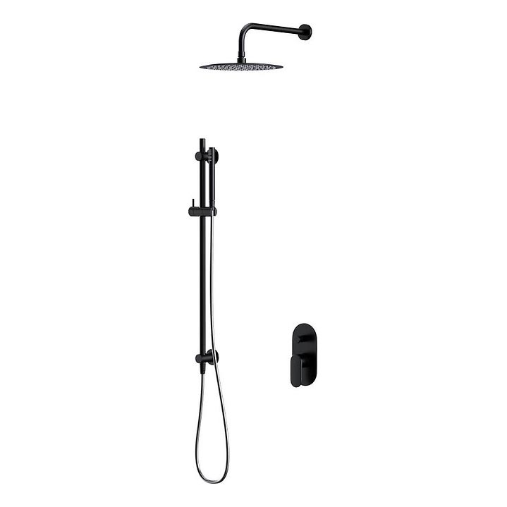 Cersanit S952-009 - Dusch-Set mit Unterputz-Armatur CREA schwarz