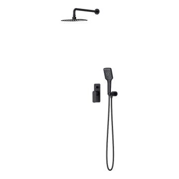 Cersanit S952-031 - Dusch-Set mit Unterputz-Armatur LARGA schwarz