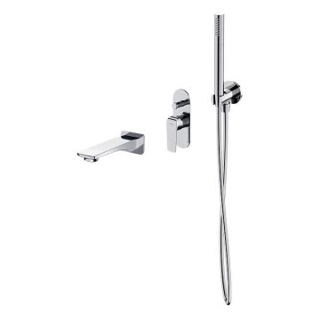 Cersanit S952-036 - Badewannengarnitur mit Unterputz-Armatur CITY glänzendes Chrom